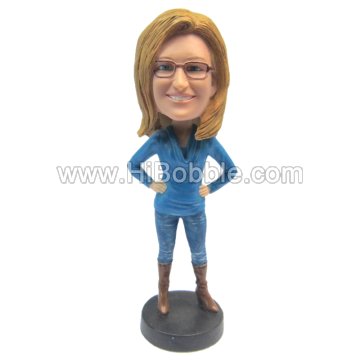 Casual Female Custom Bobbleheads From Your Photos