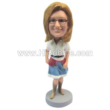 Casual Female Custom Bobbleheads From Your Photos