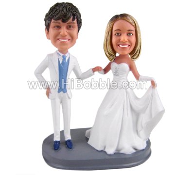 wedding bobblehead cake topper Custom Bobbleheads From Your Photos