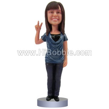 Casual Lady Custom Bobbleheads From Your Photos