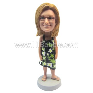 Casual Female Custom Bobbleheads From Your Photos