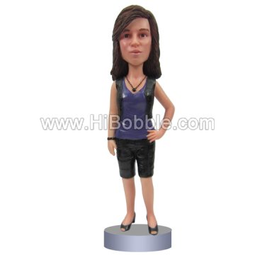 Casual Lady Custom Bobbleheads From Your Photos