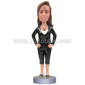 Casual Lady Custom Bobbleheads From Your Photos