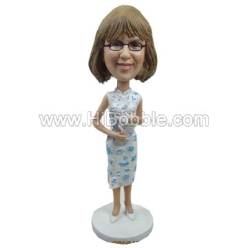 Casual Lady Custom Bobbleheads From Your Photos