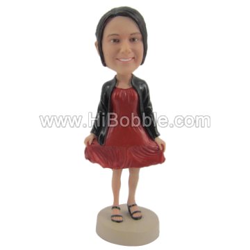 Casual Lady Custom Bobbleheads From Your Photos