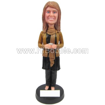 Casual Lady Custom Bobbleheads From Your Photos