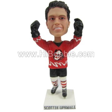 Hockey male Custom Bobbleheads From Your Photos