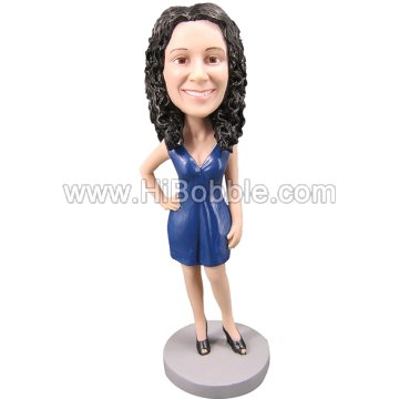 Casual Lady Custom Bobbleheads From Your Photos