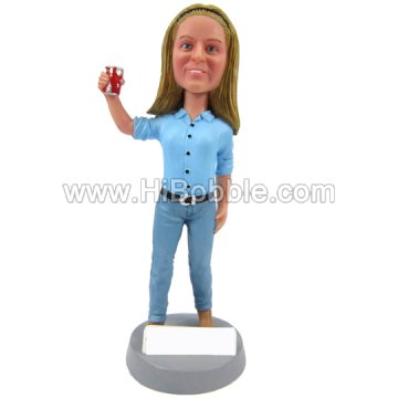 Casual Lady Custom Bobbleheads From Your Photos