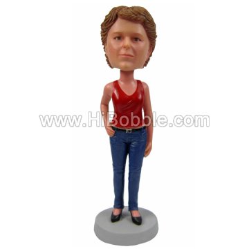 Casual Lady Custom Bobbleheads From Your Photos