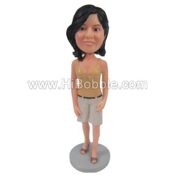 Casual Lady Custom Bobbleheads From Your Photos