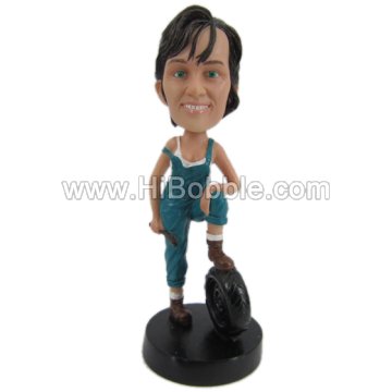 car repair female Custom Bobbleheads From Your Photos