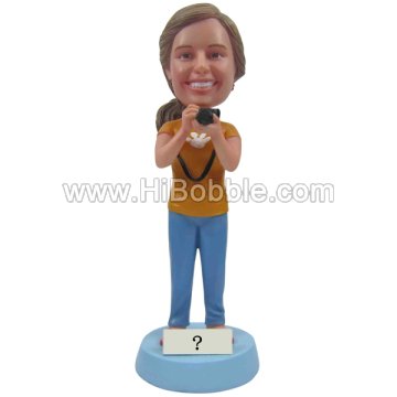 Casual Lady Custom Bobbleheads From Your Photos