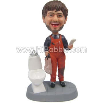 Bathroom Tile Setter Custom Bobbleheads From Your Photos